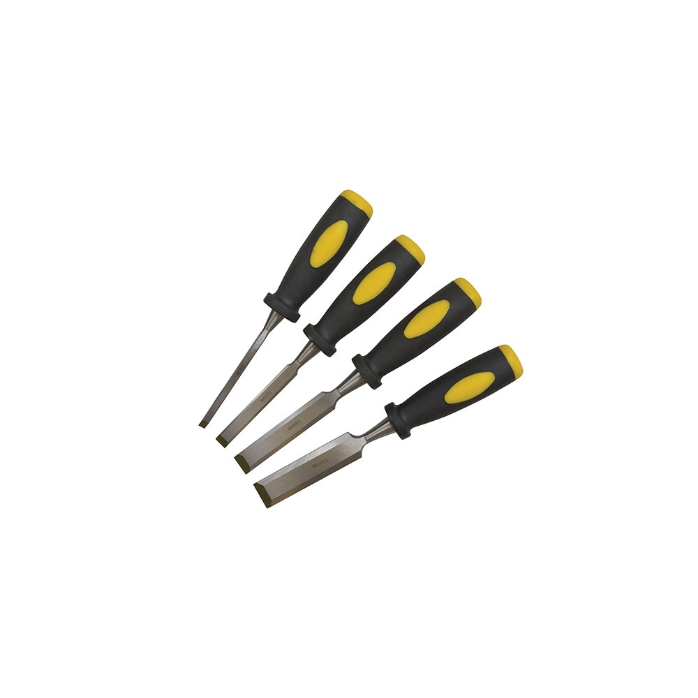 BlueSpot Tools Chisel Set Double Colour Handle Set of 4: 6, 12, 19 & 25mm