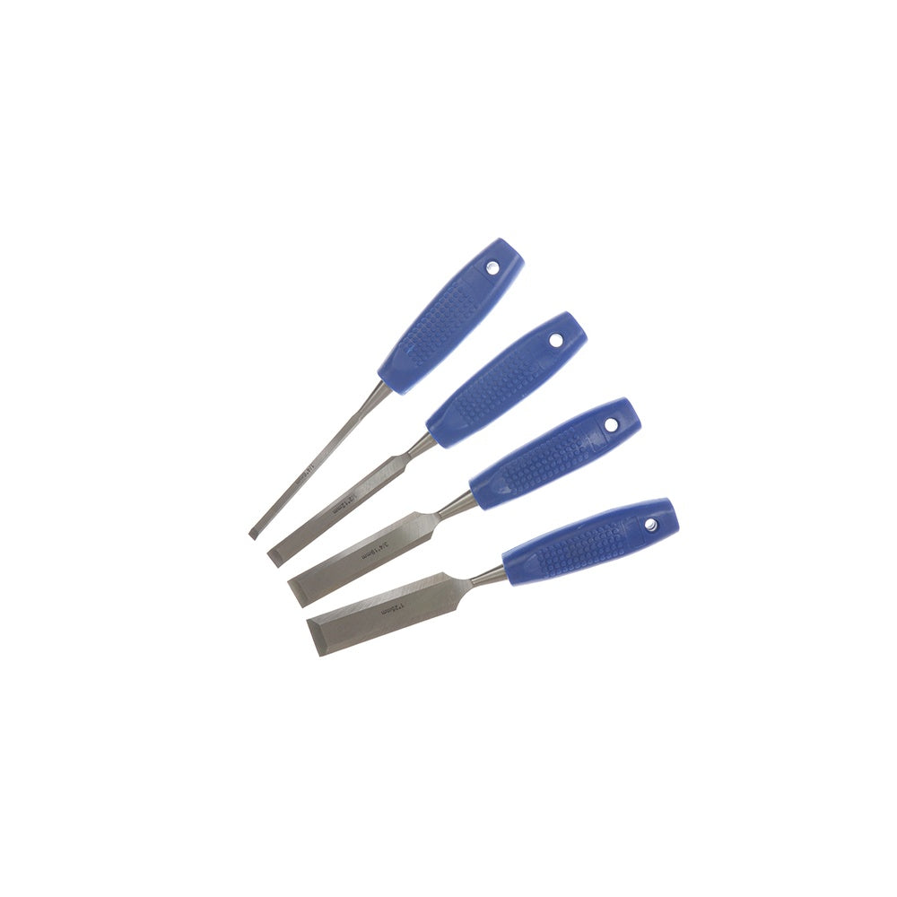 BlueSpot Tools Wood Chisel Set of 4: 6, 12, 19 & 25mm
