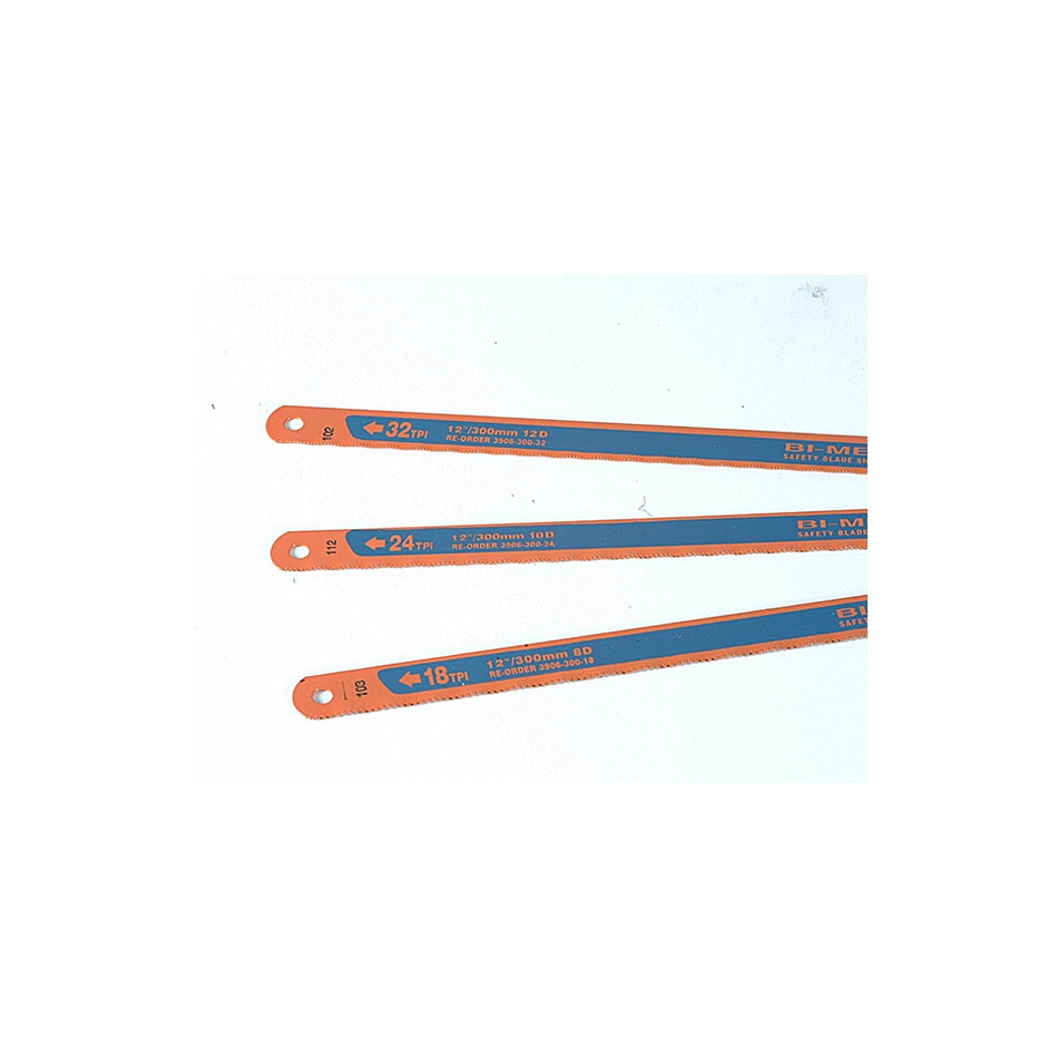 Bahco 3906 Sandflex Hacksaw Blades 300mm 12in Pack 3 (18, 24 & 32tpi)