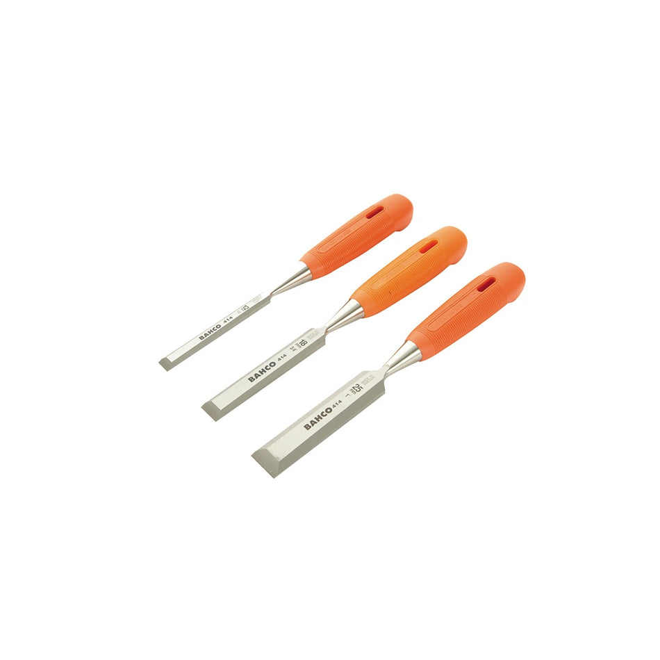 Bahco 414 Bevel Edge Chisel Set of 3: 12, 18 & 25mm