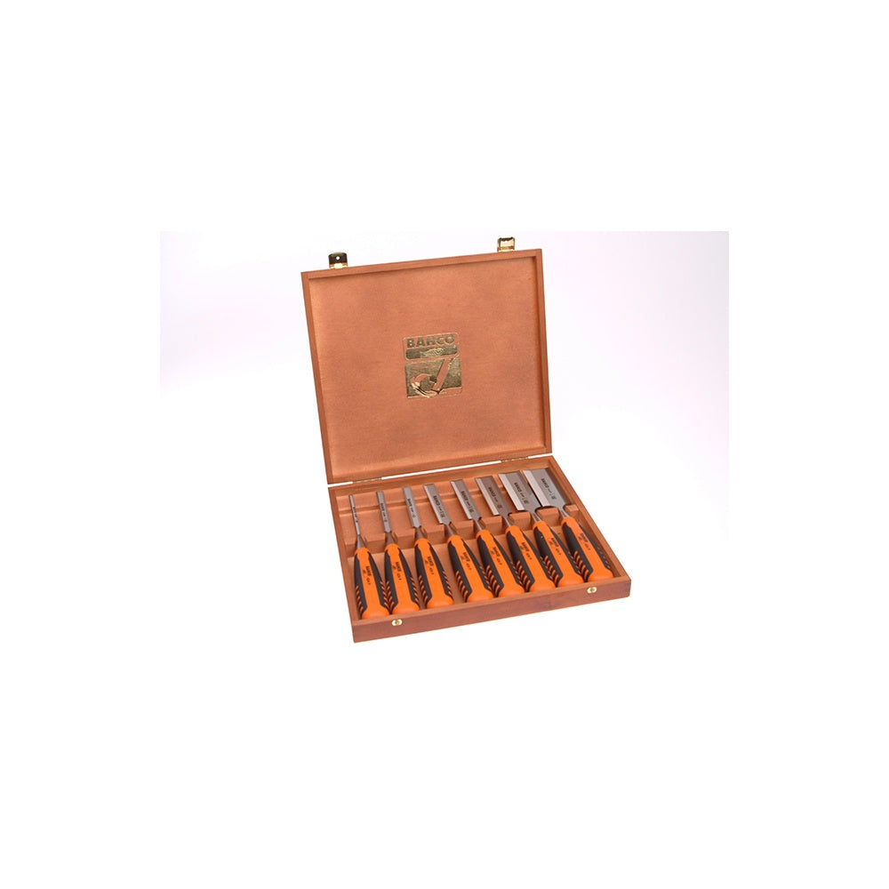 Bahco 424-P Bevel Edge Chisel Set of 8: 6,10,12,16,18,25,32 & 38mm