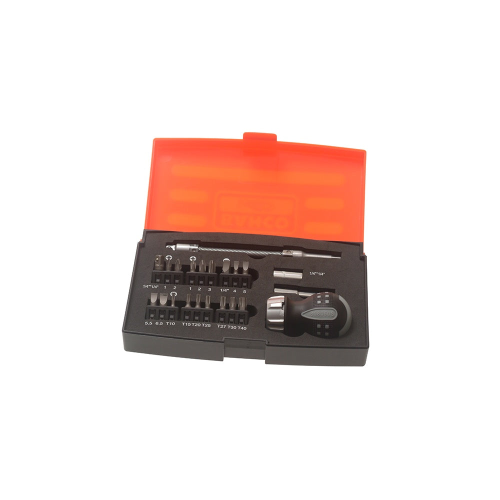 Bahco Stubby Ratchet Screwdriver Set 22 Piece