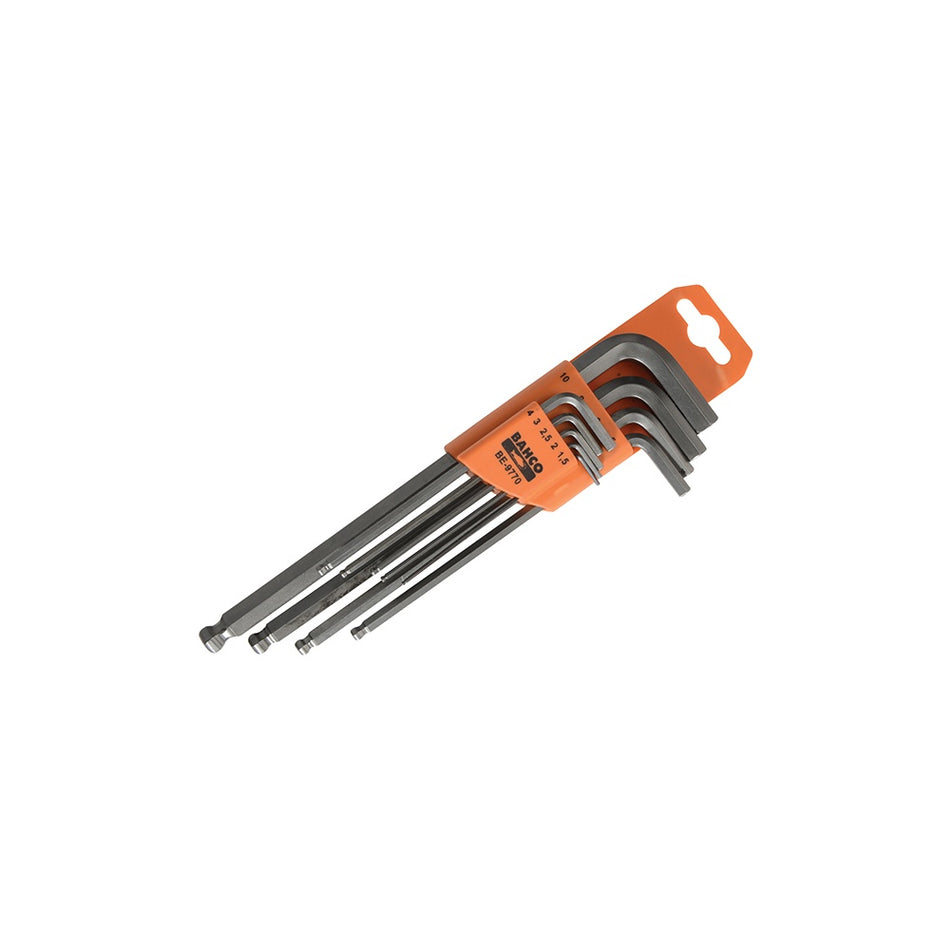 Bahco BE-9770 Hexagon Key Set of 9 (1.5-10mm)