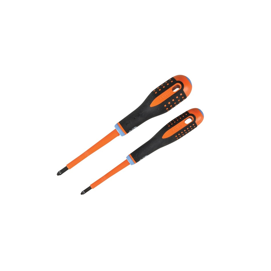 Bahco Insulated ERGO? Combi Screwdriver Twin Pack PZ1/SL5 & PZ2/SL6