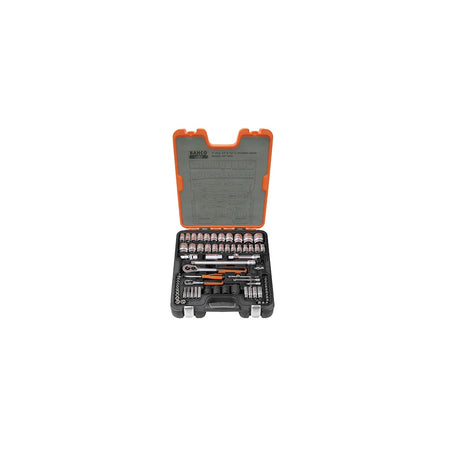 Bahco S800 Socket Set of 77 Metric & AF 1/4 & 1/2in Drive