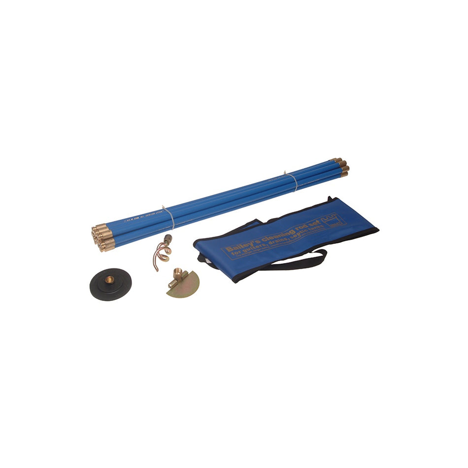 Bailey 5431 Universal 3/4in Drain Rod Set 3 Tools In Carry Bag