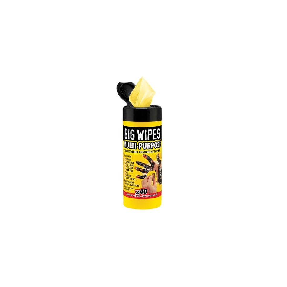 Big Wipes Black Top Multi-Purpose Wipes Tub of 40