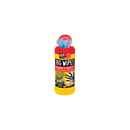Big Wipes Red Top 4x4 Heavy-Duty Hand Cleaners Tub of 80