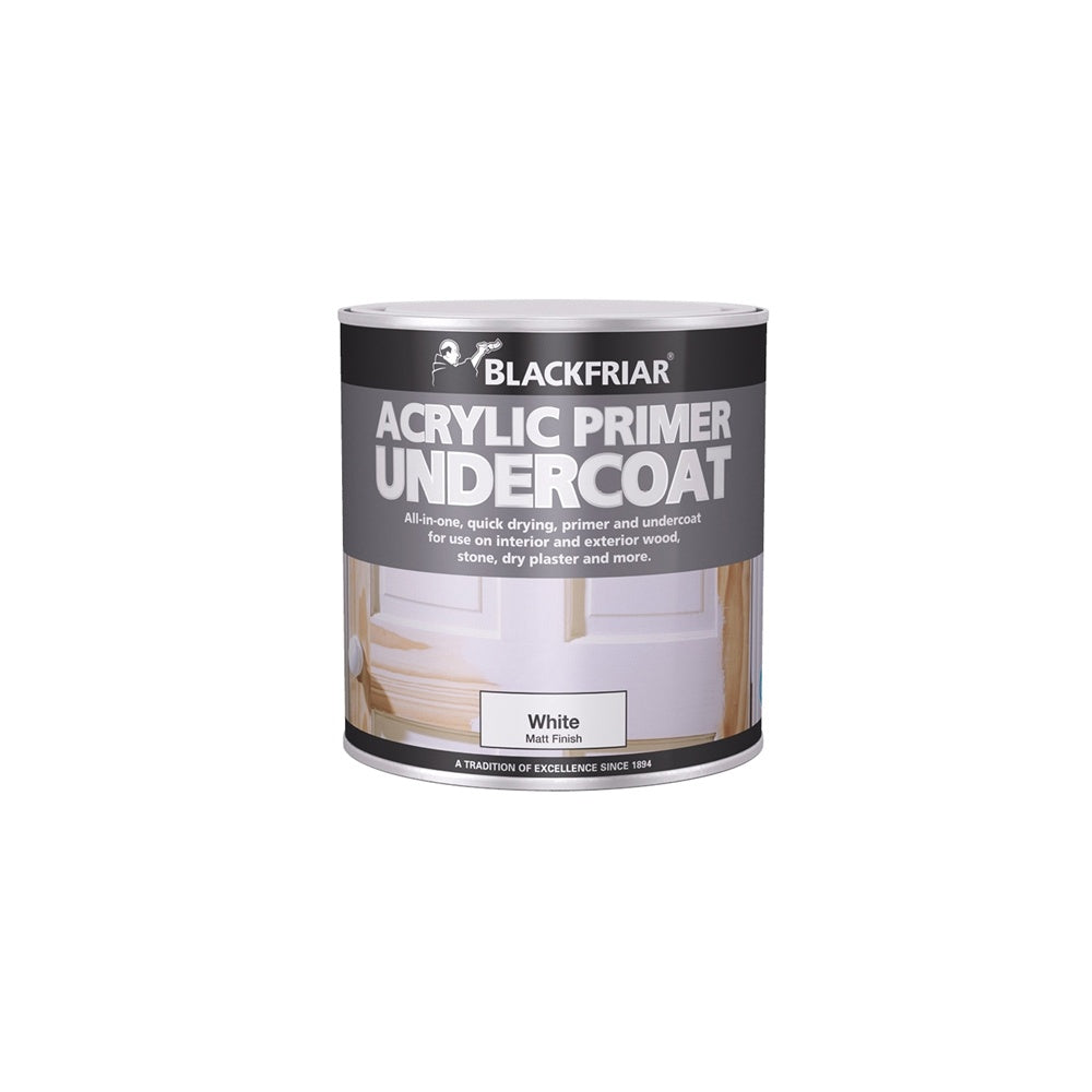 Blackfriar Quick Drying Acrylic Primer Undercoat White 1 Litre