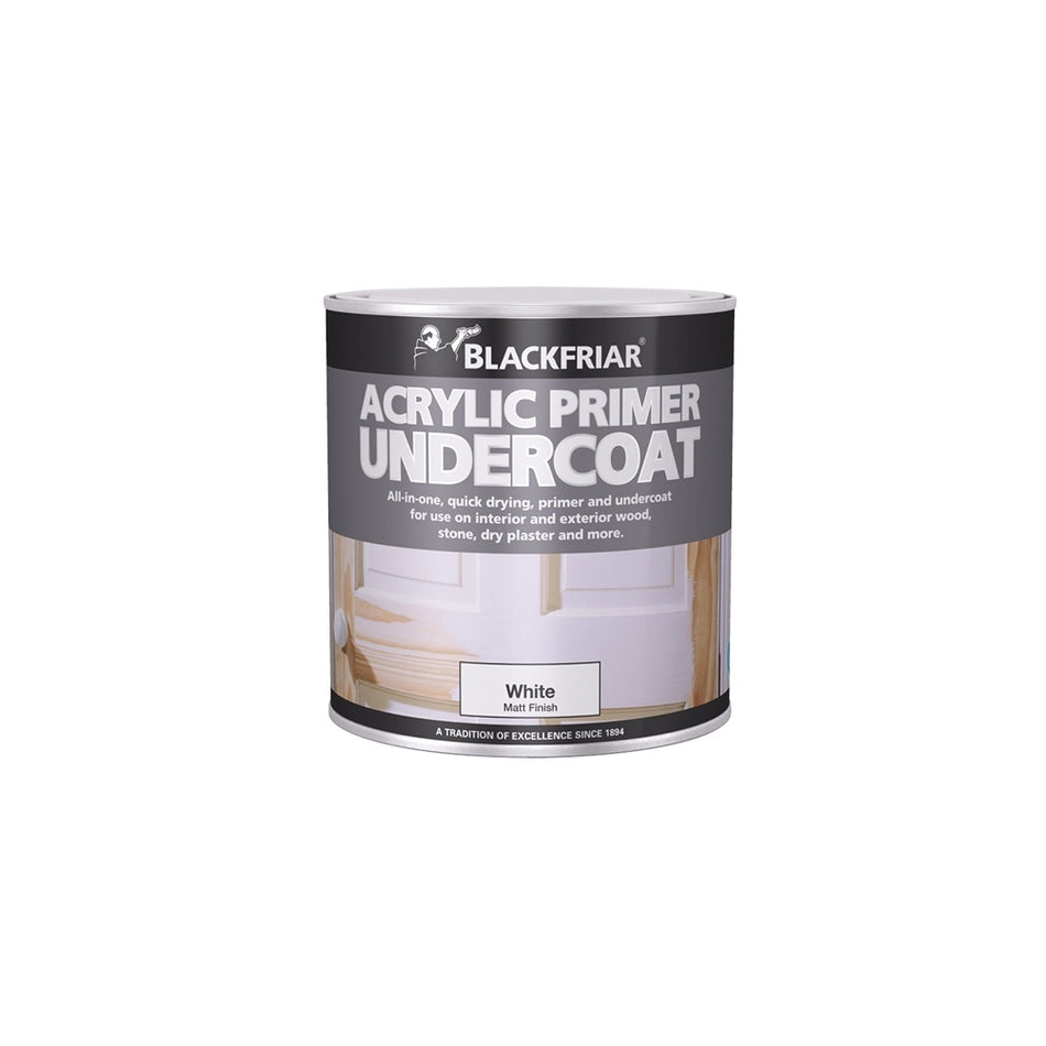 Blackfriar Quick Drying Acrylic Primer Undercoat White 250ml