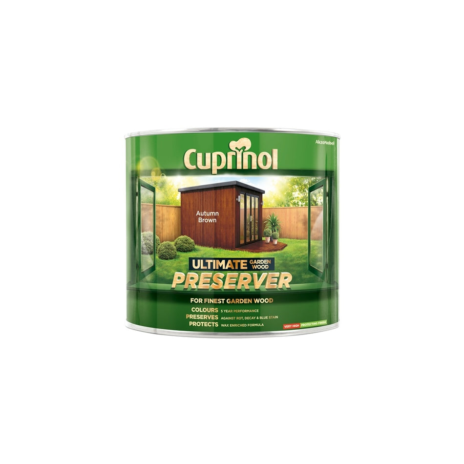 Cuprinol Ultimate Garden Wood Preserver Autumn Brown 1 Litre