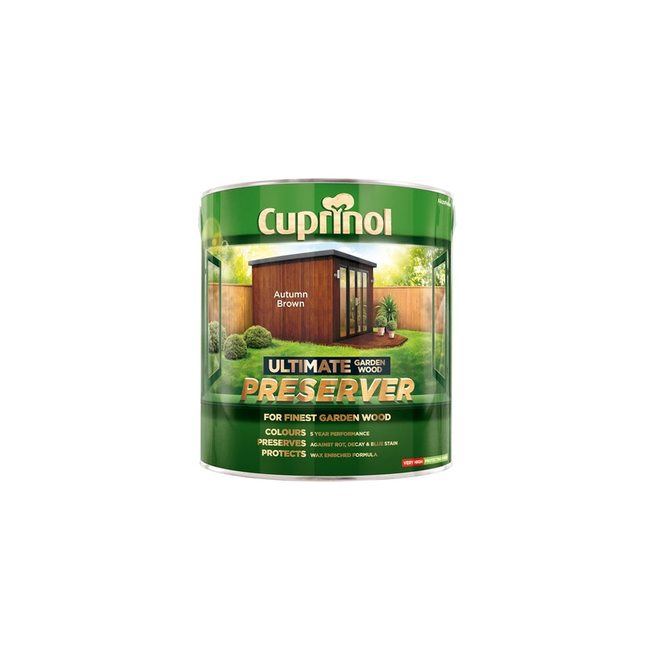 Cuprinol Ultimate Garden Wood Preserver Autumn Brown 4 Litre