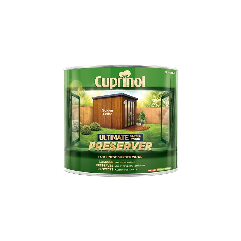 Cuprinol Ultimate Garden Wood Preserver Golden Cedar 1 Litre