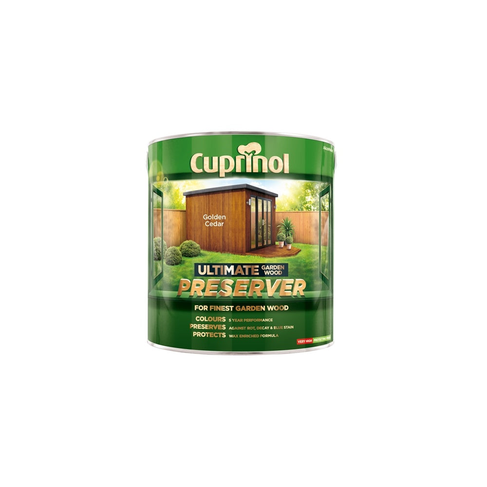 Cuprinol Ultimate Garden Wood Preserver Golden Cedar 4 Litre
