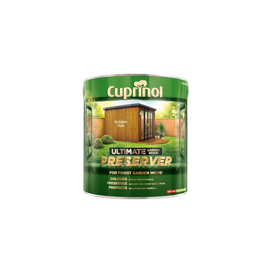 Cuprinol Ultimate Garden Wood Preserver Golden Oak 4 Litre
