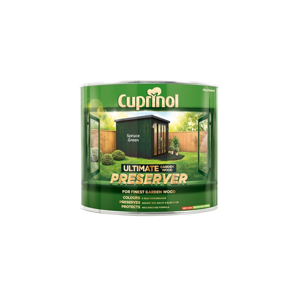 Cuprinol Ultimate Garden Wood Preserver Spruce Green 1 Litre