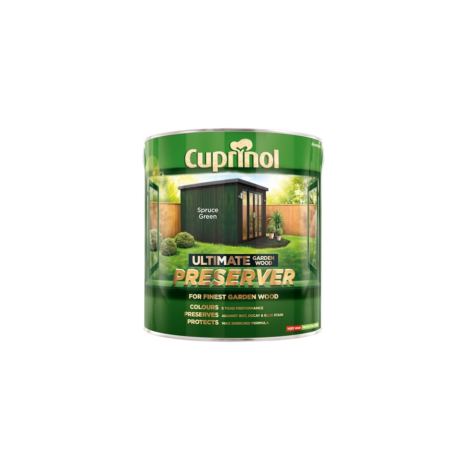 Cuprinol Ultimate Garden Wood Preserver Spruce Green 4 Litre