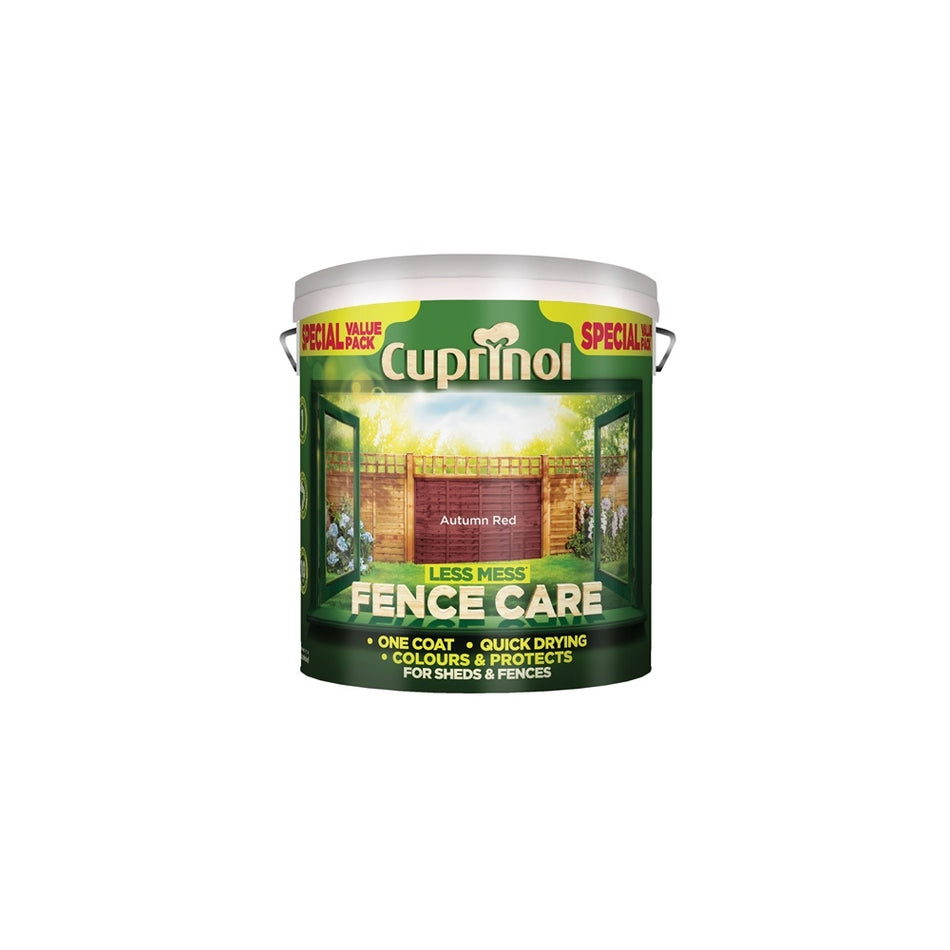 Cuprinol Less Mess Fence Care Autumn Red 6 Litre