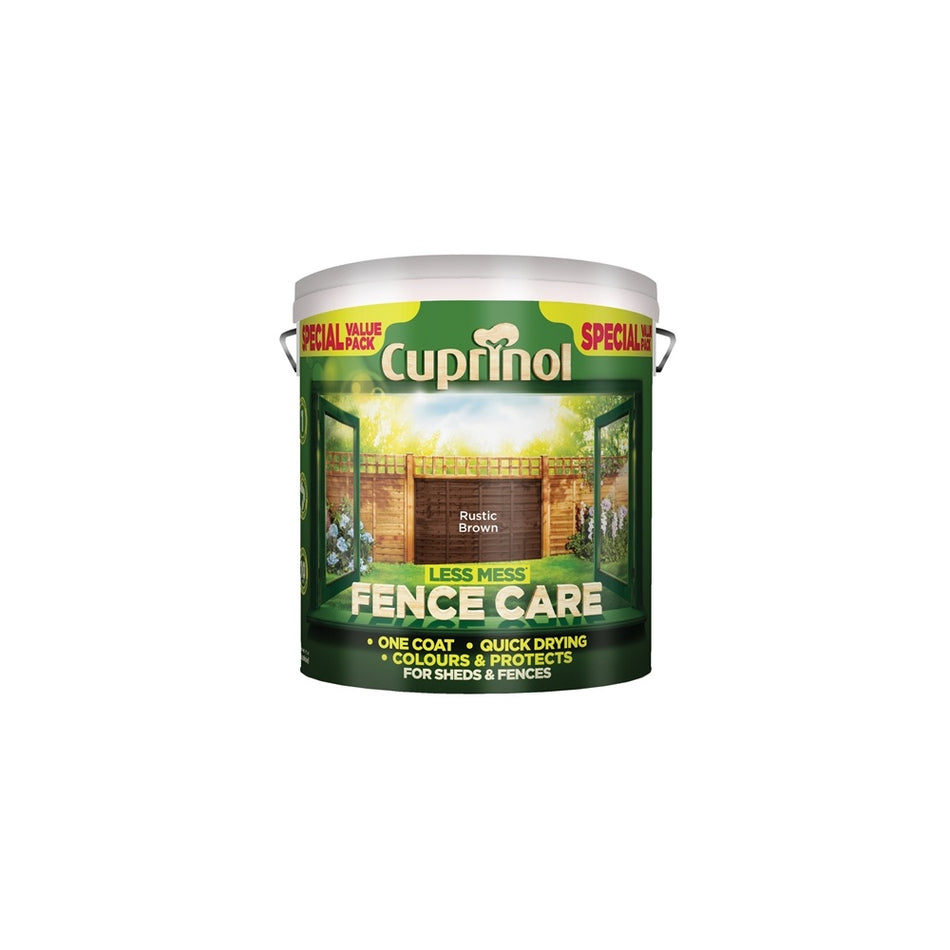 Cuprinol Less Mess Fence Care Rustic Brown 6 Litre
