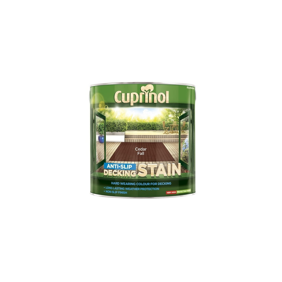 Cuprinol Anti Slip Decking Stain Cedar Fall 2.5 Litre