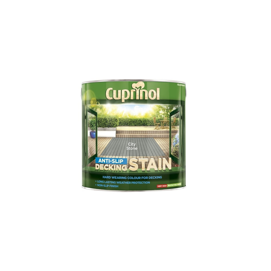 Cuprinol Anti Slip Decking Stain City Stone 2.5 Litre