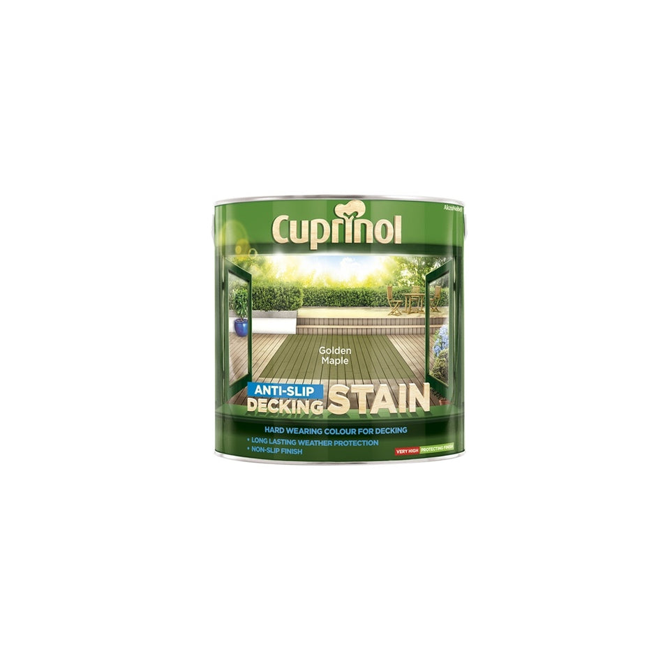Cuprinol Anti Slip Decking Stain Golden Maple 2.5 Litre
