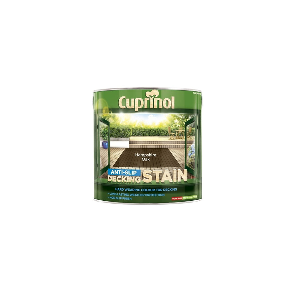 Cuprinol Anti Slip Decking Stain Hampshire Oak 2.5 Litre