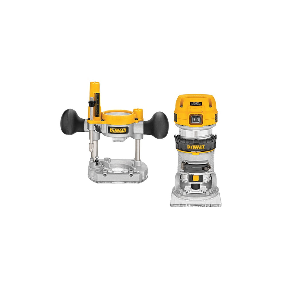 DEWALT D26204K 1/4in Premium Plunge & Fixed Base Combi Router 900 Watt 230 Volt