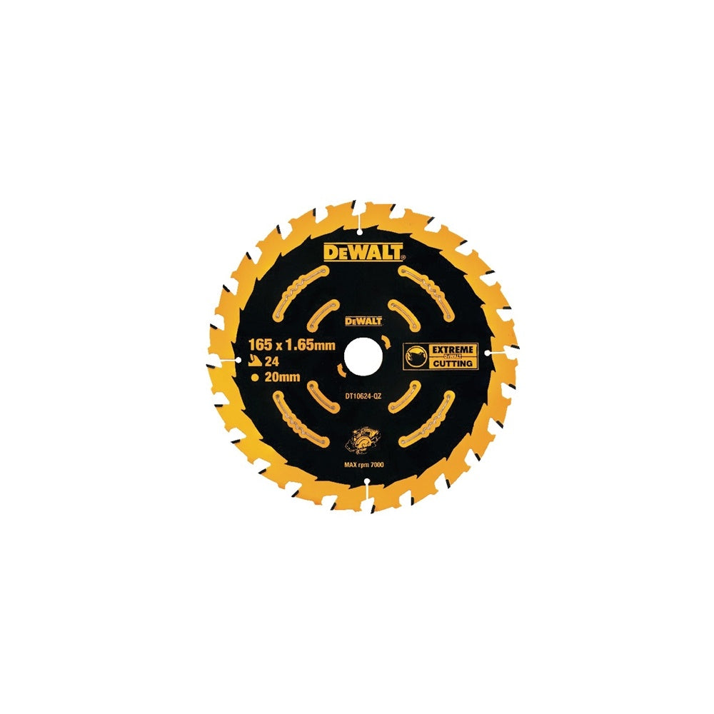 DEWALT Circular Saw Blade 165 x 20mm x 24T Cordless Extreme Framing
