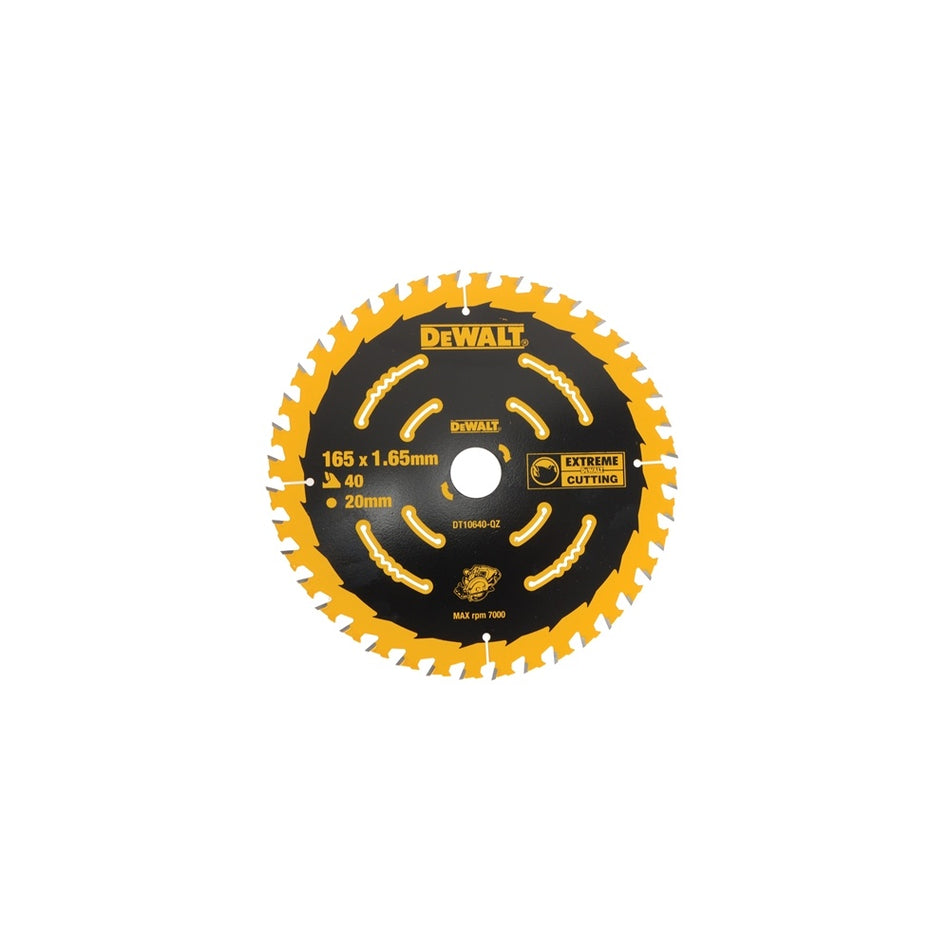 DEWALT Circular Saw Blade 165 x 20mm x 40T Cordless Extreme Framing