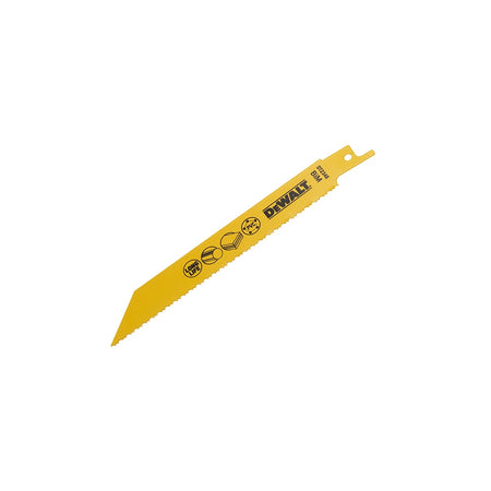 DEWALT Sabre Blade Bi Metal Plastic, Pipes 3-12mm 152mm Pack of 5