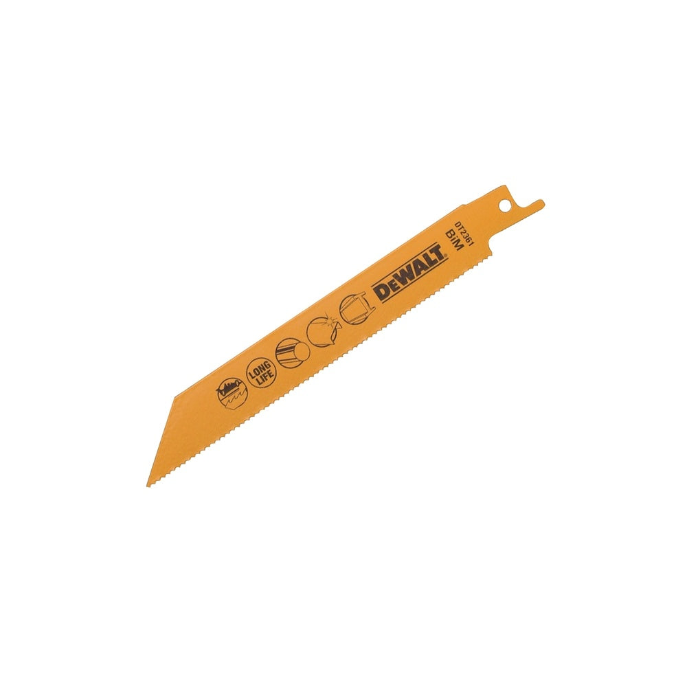 DEWALT Sabre Blade Bi Metal Fast Cuts Metals, Sheet Metals 152mm Pack of 5