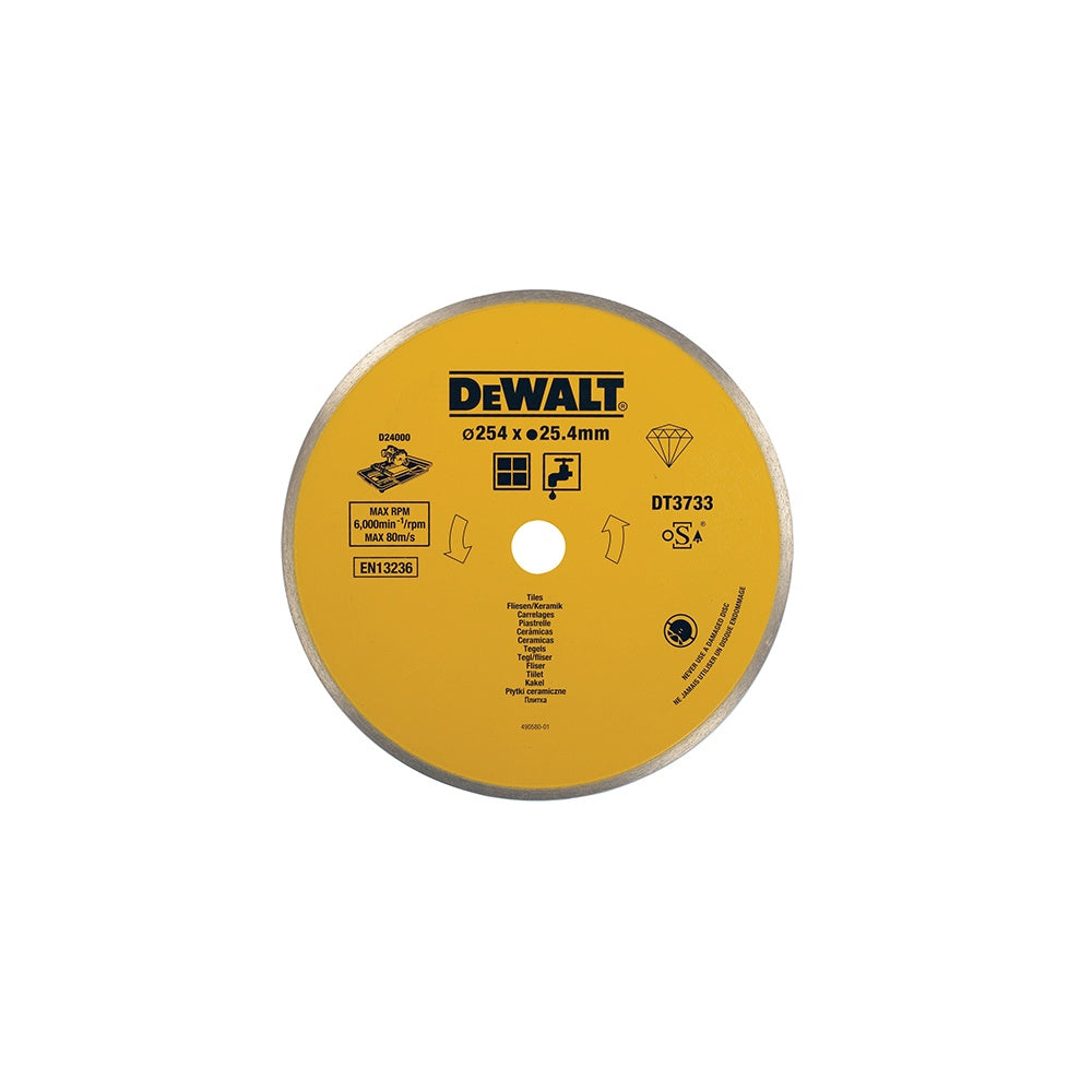 DEWALT Ceramic Diamond Tile Blade 254mm x 25.4mm