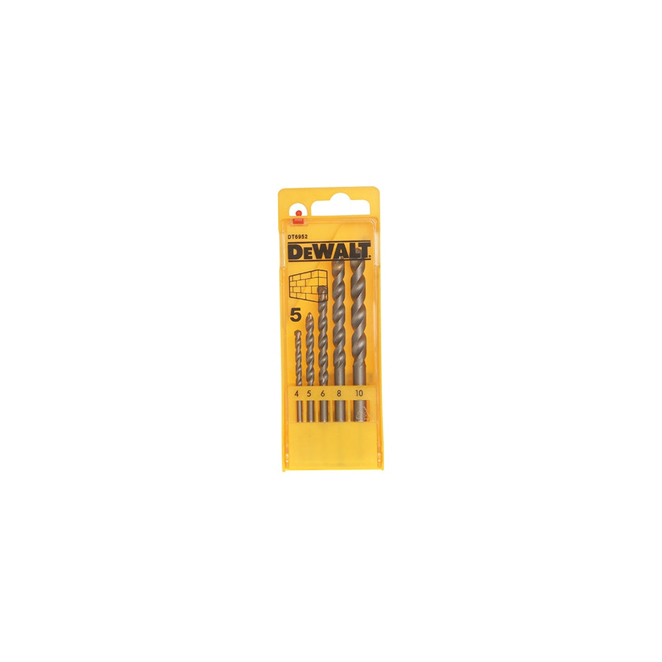 DEWALT Masonry Drill Set of 5 4 0- 10.0mm