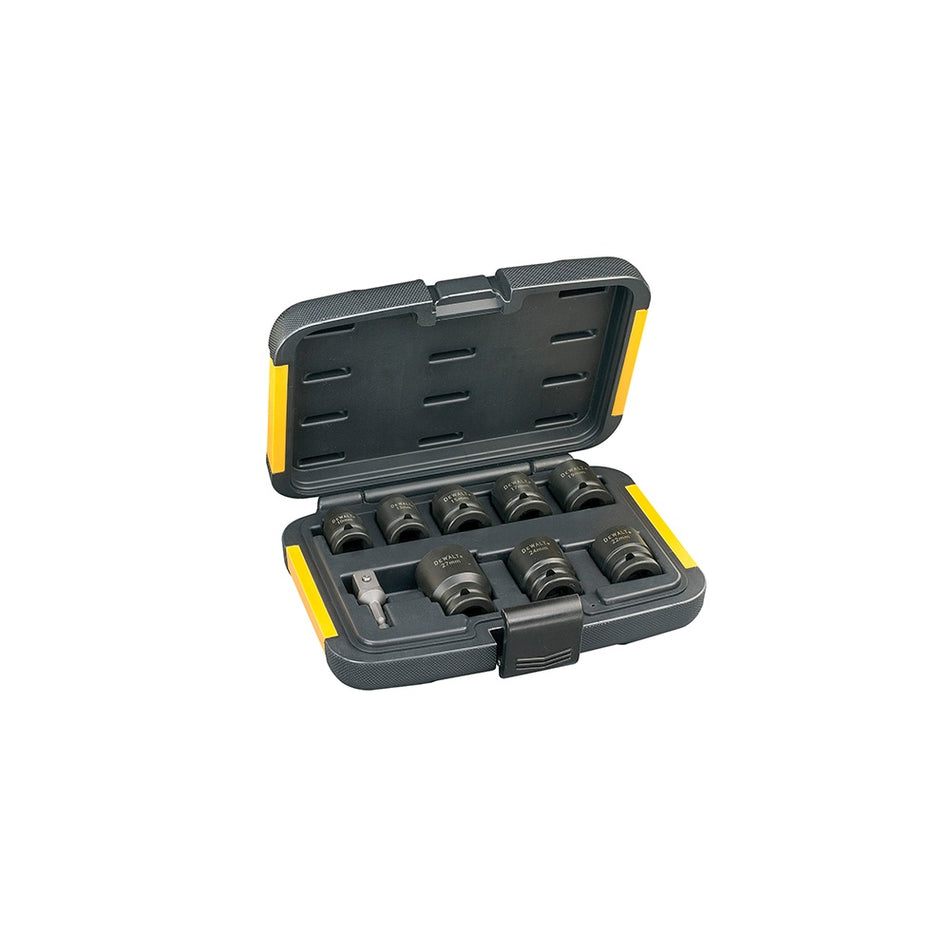 DEWALT DT7507 Impact Socket Set of 9 Metric 1/2in Drive