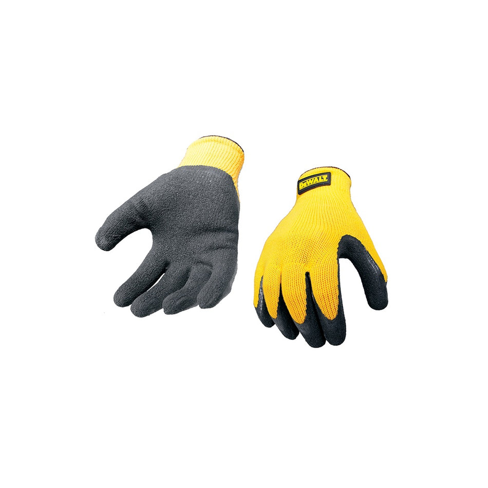 DEWALT Yellow Knit Back Latex Gloves