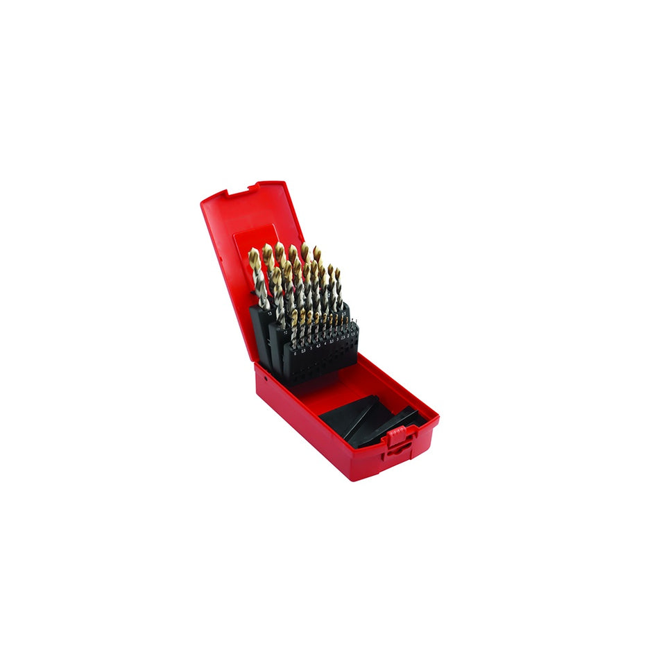 Dormer A095 Comp HSS TiN Drill Set of 13 1.0-10 x 0.5mm