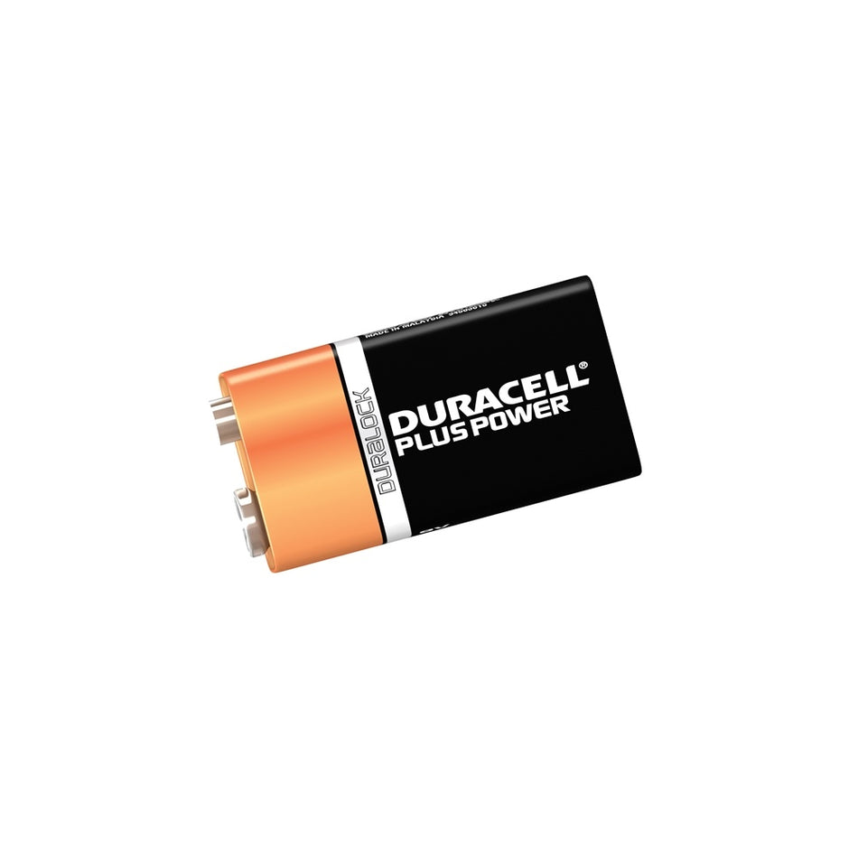 Duracell 9v Cell Plus Power Battery Pack of 2 MN1604/6LR6