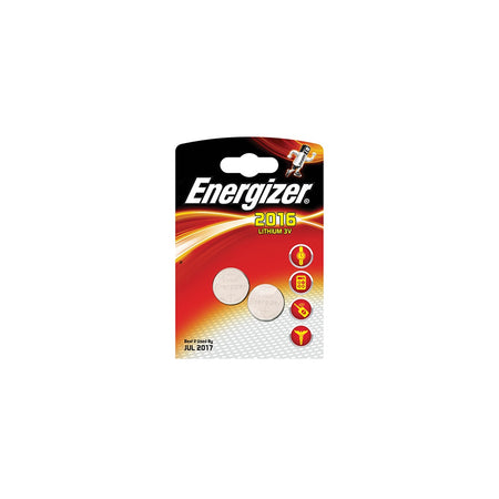Energizer CR2016 Coin Lithium Battery Pack of 2