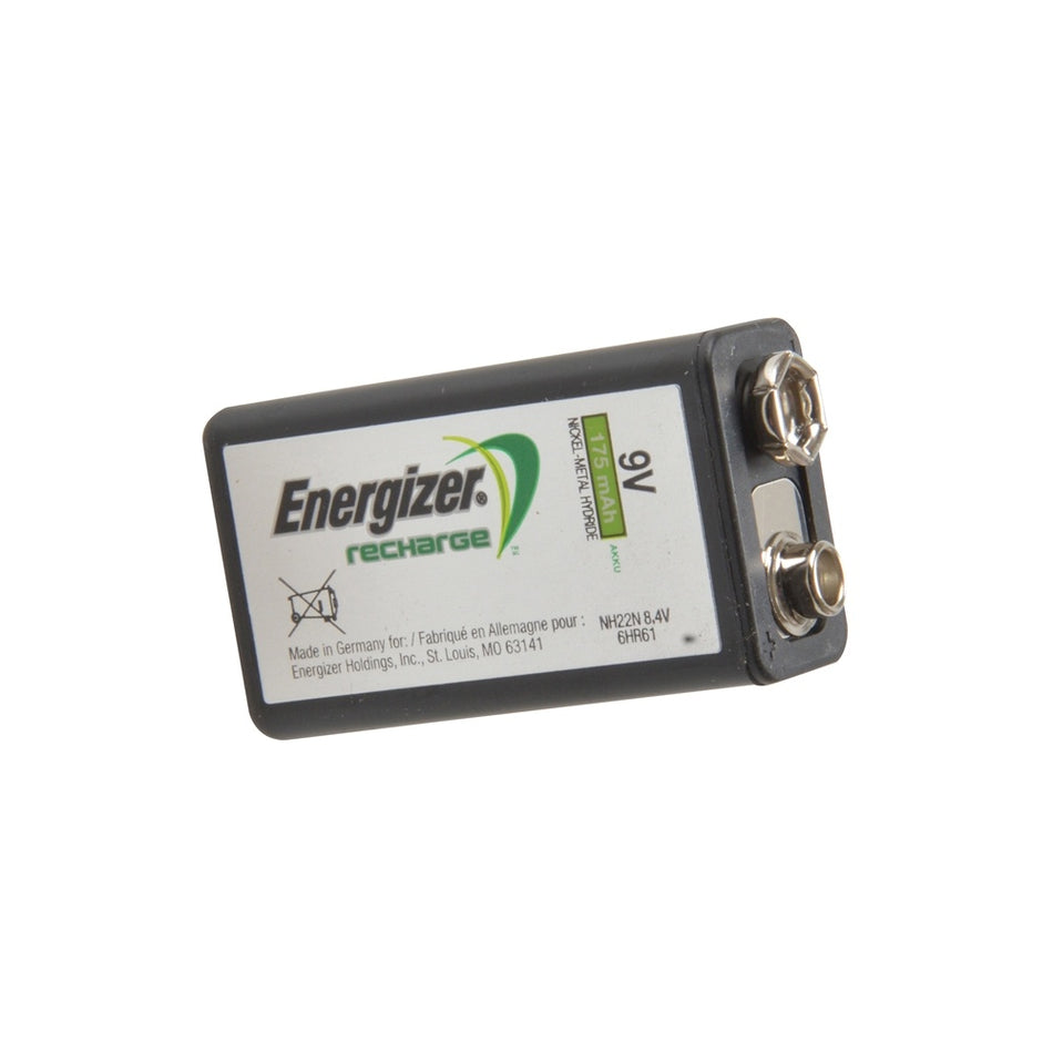 Energizer 9 Volt Rechargeable Power Plus Battery R9V 175 mAh Single