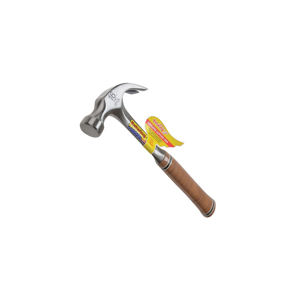 Estwing E16C Curved Claw Hammer - Leather Grip 450g (16oz)