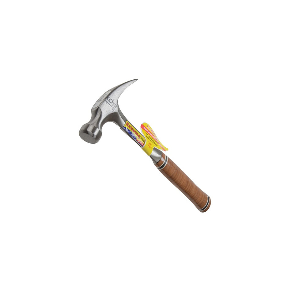Estwing E16S Straight Claw Hammer - Leather Grip 450g (16oz)