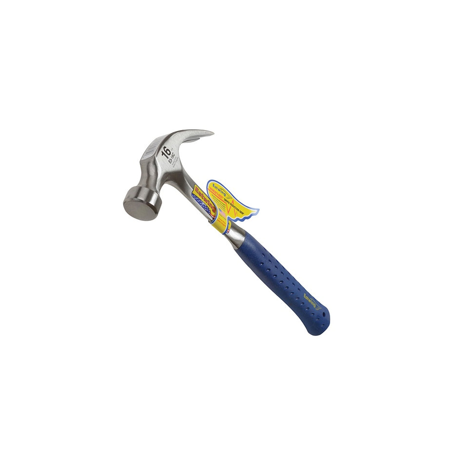 Estwing E3/16C Curved Claw Hammer - Vinyl Grip 450g (16oz)