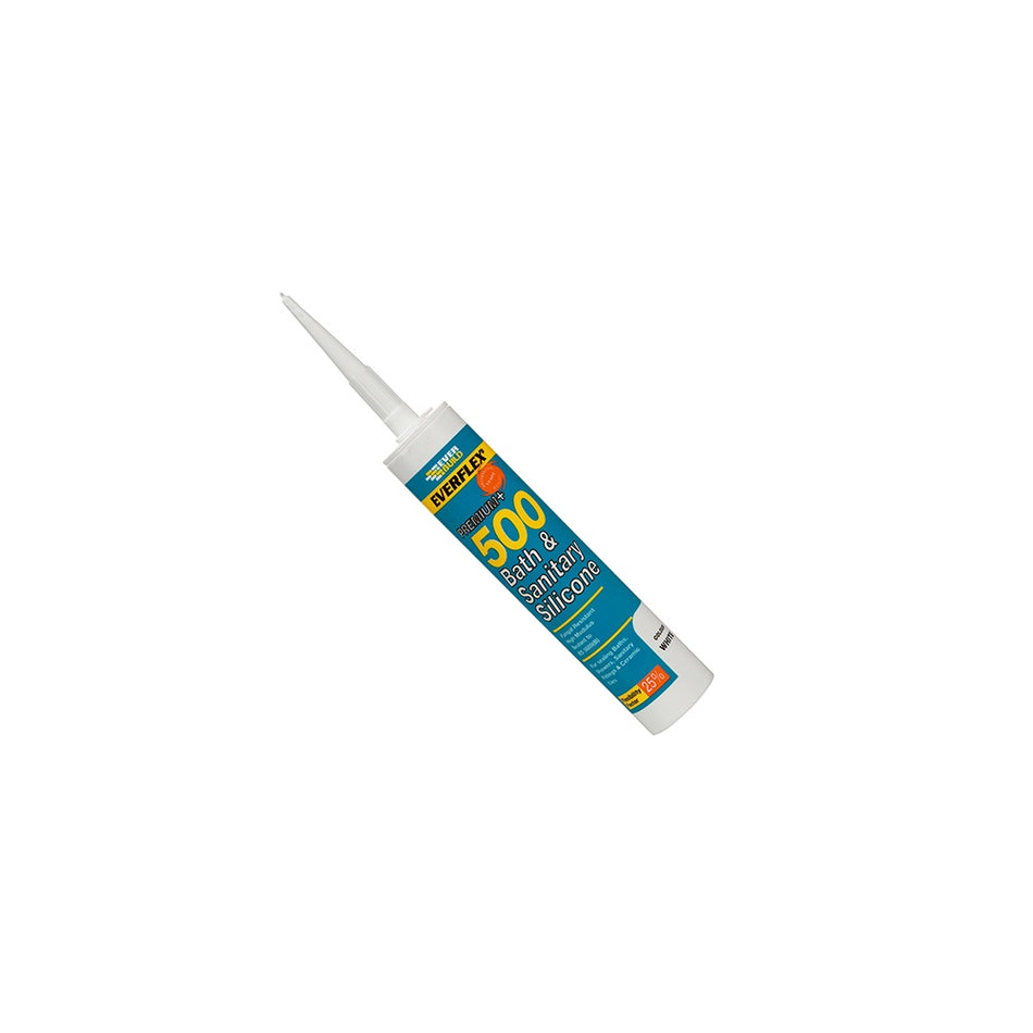 Everbuild Bath & Sanitary Silicone Sealant White 310ml 500