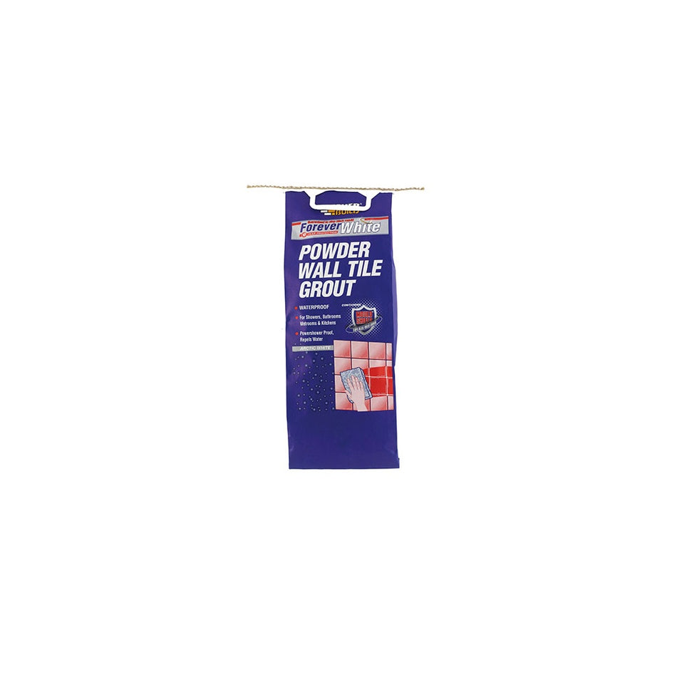 Everbuild Forever White Powder Wall Tile Grout 3kg