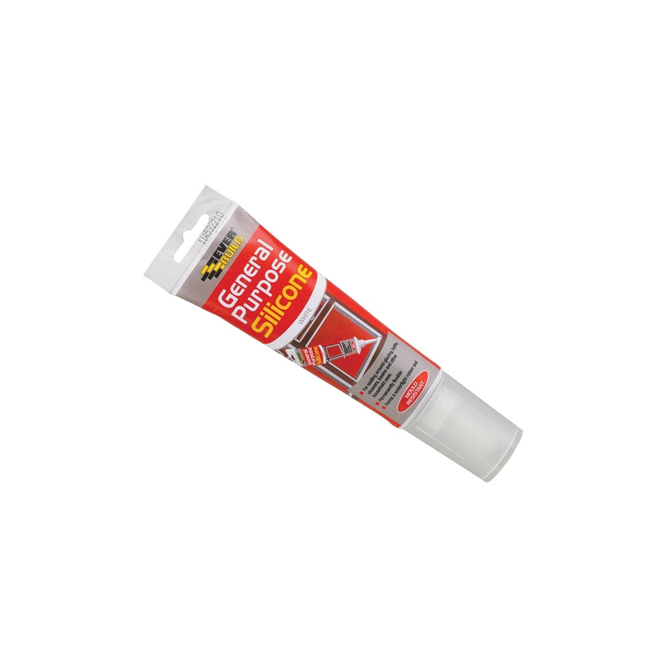 Everbuild General Purpose Easi Squeeze Silicone Sealant White 80ml