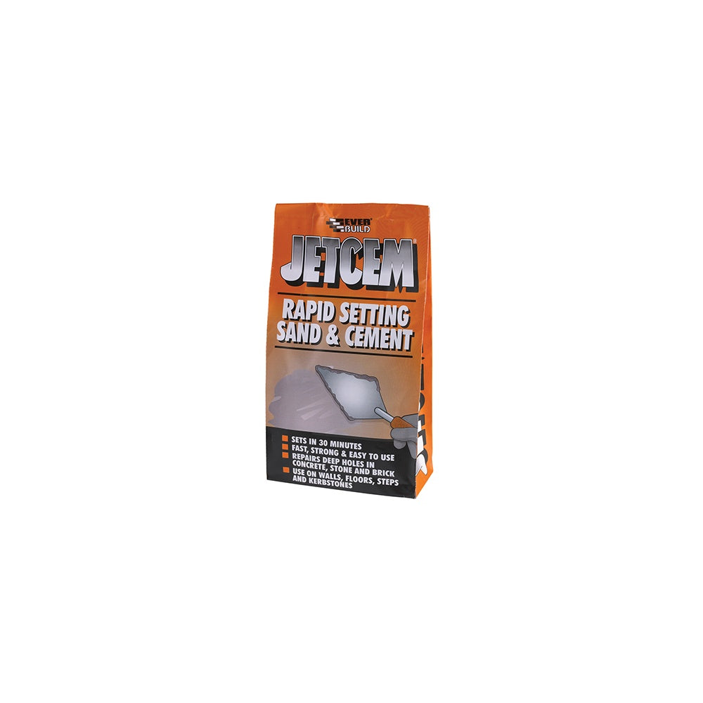 Everbuild Jetcem Premix Sand & Cement 6kg (Single 6kg Pack)