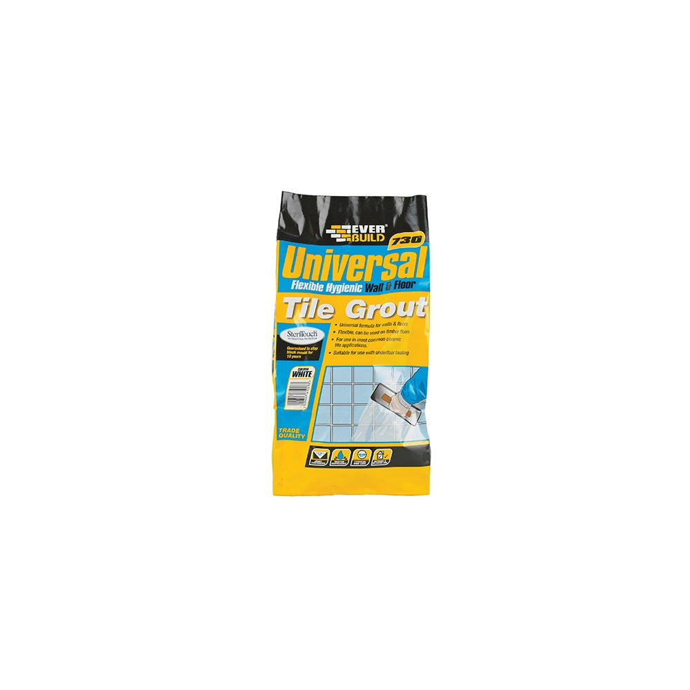Everbuild Universal Flexible Grout White 5kg