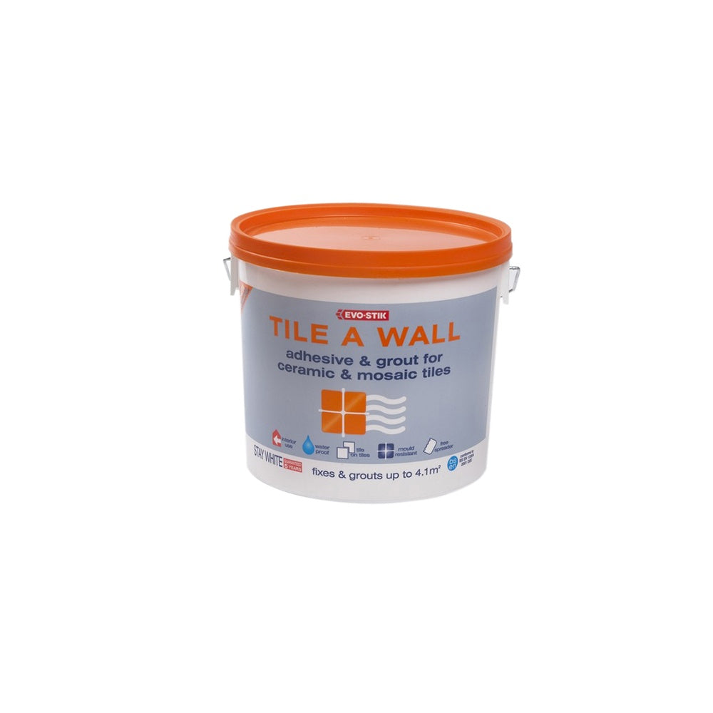 Evo-Stik Tile A Wall Adhesive & Grout for Ceramic & Mosaic Tiles 5 Litre