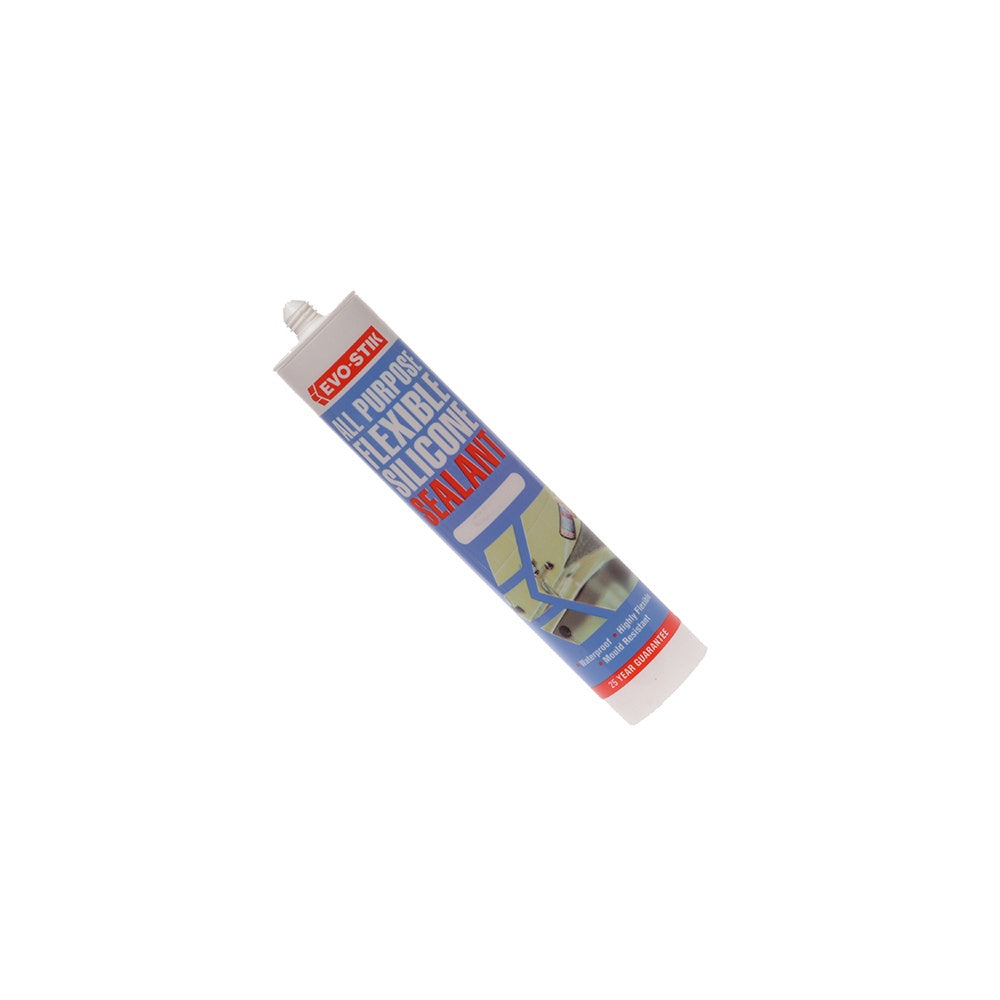 Evo-Stik 112896 All Purpose Flex Silicone Sealant Clear C20